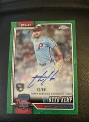 2026 Topps Chrome – True Green Auto Otto Kemp #CBA-OK Green Refractor /99 Logo