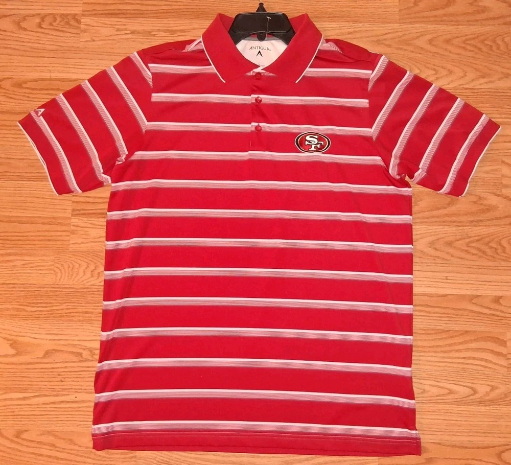 SAN FRANCISCO 49ers SHIRT POLO SIZE LARGE NEW NO TAG STITCHED BY ANTIGUA SO SOFT