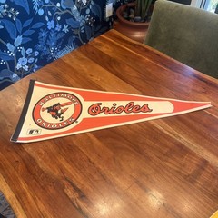 Vintage Baltimore Orioles Baseball Pennant 12 x 30 inches MLB Full Size 1970s