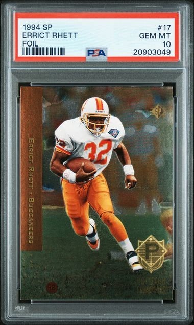 1994 SP Premier Prospects #17 Errict Rhett ROOKIE Card PSA 10 RARE Pop 44 Bucs