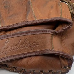 Spalding Triple Play 191 Three Finger Baseball Glove Vintage Leather USA 1940s