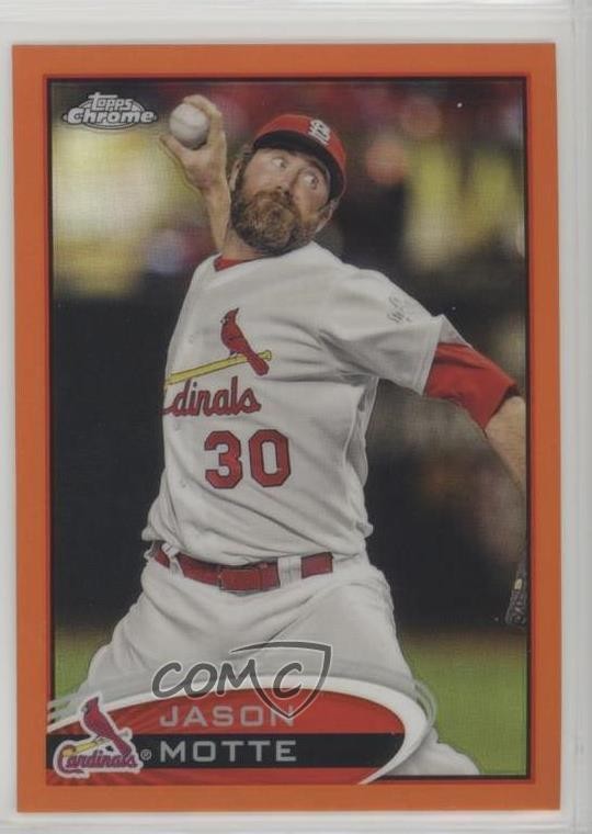 2012 Topps Chrome Retail Orange Refractor Jason Motte #88 u2h