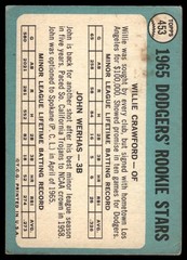 1965 Topps #453 Willie Crawford Rookie Los Angeles Dodgers VGEX 070225