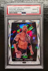 2024 Leaf Metal Legends Dwayne Johnson White Crystals #8 #&rsquo;D 3/3