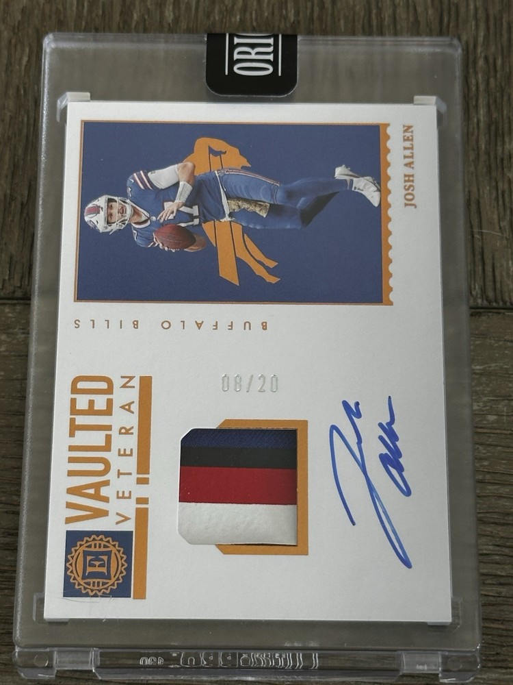 2022 Panini Encased Vaulted Veteran Material Signatures Josh Allen #VMS—JA /20