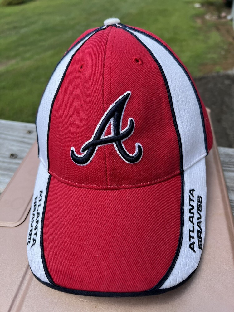 Atlanta Braves Baseball Cap/hat Red, White, & Black/navy Blue YOUTH 47 Twins