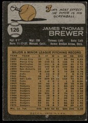 1973 Topps #126 Jim Brewer – EX