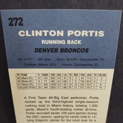 Clinton Portis 2002 Fleer RC #272 NFL Denver Broncos Washington Redskins