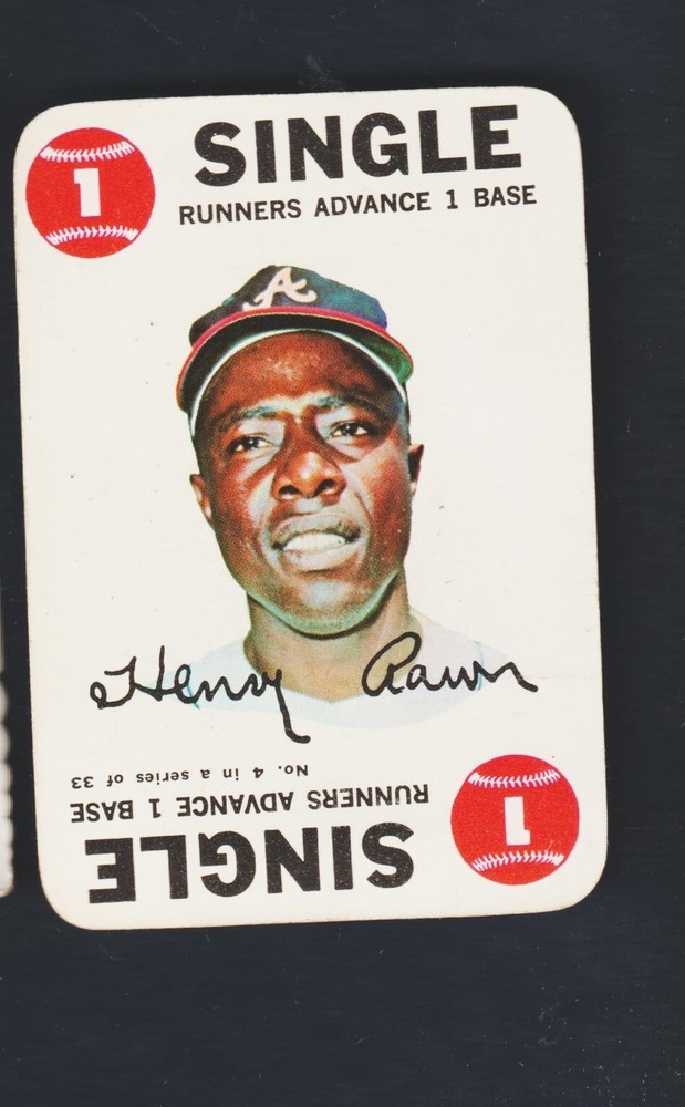 HANK AARON 1968 Topps Game card #4 ofBRAVES HOF EX+/NM SINGLE