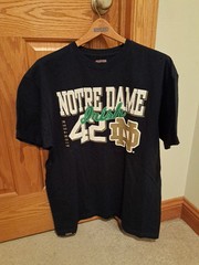 Notre Dame FIGHTING IRISH College Jansport T-Shirt Sz XL Blue 1842