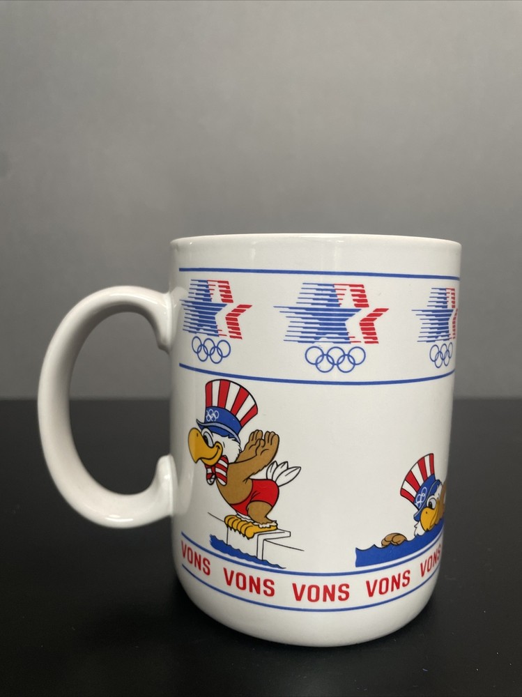 Vons Papel 1984 Los Angeles Olympics Swimming Sam the Eagle Ceramic Mug/Cup