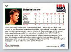 1992-93 NBA HOOPS Basketball Card #342 – Christian Laettner – Team USA