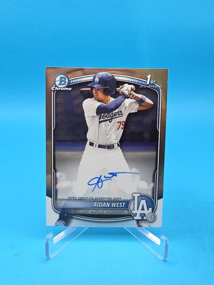 Aidan West 2025 Bowman Draft # CPA-AWE 1st Bowman Chrome Base Auto – Dodgers