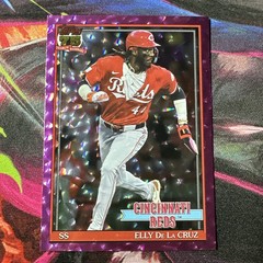2026 Topps Series 1 Elly De La Cruz 1991 #T91-22 Reds PINK CRACKLE FOIL