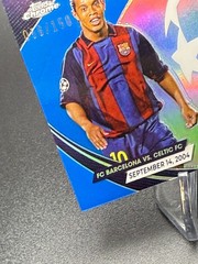 Ronaldinho 2023-24 Topps Chrome UEFA CC #SD12 Starball Debut Blue Refractor /150