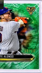 2020 Topps Triple Threads Pete Alonso Jumbo Patch Green #10/10 NY Mets SSP Relic