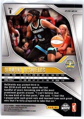 2024 Panini Prizm WNBA #8 Diamond DeShields Ice Orange Prizms