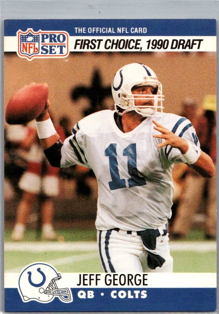 1990 Pro Set #669b Jeff George Shown in Colts uniform
