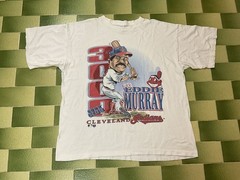 Rare 1995 Cleveland Indians Eddie Murray T-Shirt Heavy cotton tee HN1665