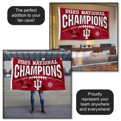 Indiana Hoosiers National Champions 2025 3×5 Flag