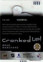 Brad Marchand CRANKED UP BLUE 2023-24 Upper Deck Synergy #CR-BM /399