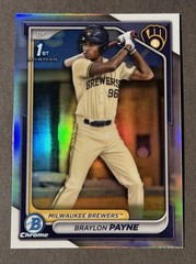 2024 Bowman Draft – Chrome Braylon Payne #BDC-72 1st Refractor Milwaukee Brewers