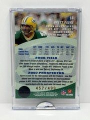 2007 Topps eTopps Brett Favre #14 /499 Green Bay Packers #4 Encased Refractor