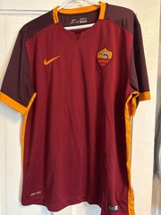 Nike AS Roma 2015-16 Home Jersey Men&rsquo;s Dri- Fit Soccer Football Shirt size XL