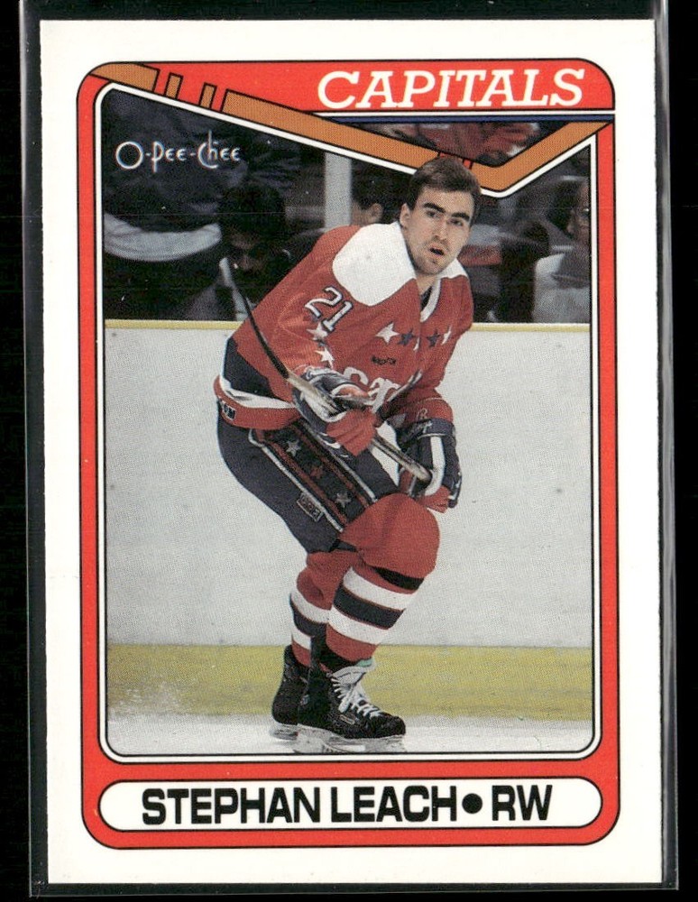 Stephen Leach 1990-91 O-Pee-Chee #235 Washington Capitals Card