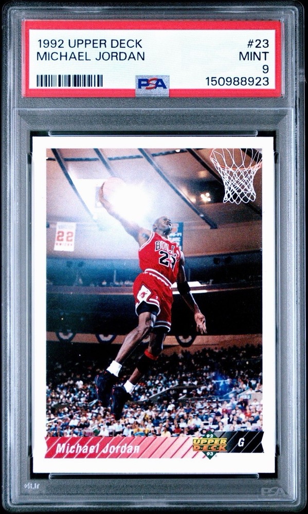 1992-93 Upper Deck Michael Jordan #23 MISSING FOIL Factory Error Variation PSA 9