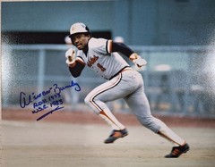 Al Bumbry Baltimore Orioles 1973 AL ROY 1983 WS CHAMPS signed 8×10 Pic Autograph