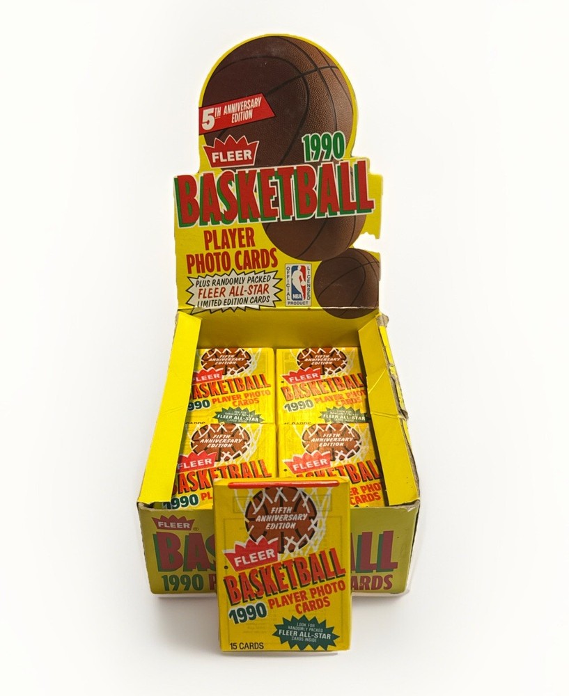 SEALED + JORDAN? 1990 Fleer Basketball Pack – SEALED – 15 Cards – Unsearched!