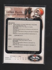 ANDRE DAVIS 2002 FLEER BOX SCORE DEBUT ROOKIE CARD /2002