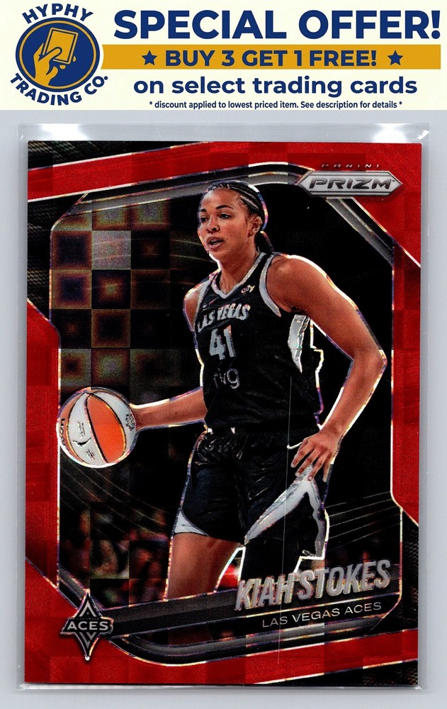 Kiah Stokes /199 2025 Panini Prizm WNBA Red Pandora Prizms #58 Las Vegas Aces