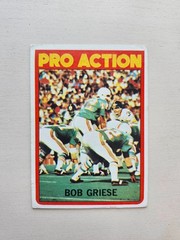 Bob Griese Pro Action 1972 Topps Football #132 Miami Dolphins Purdue HOF COOL!