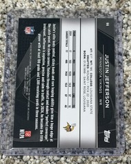 JUSTIN JEFFERSON 2025 TOPPS CHROME BLACK BLUE WAVE REFRACTOR /150 VIKINGS