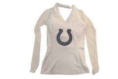 All Sport Couture NFL Womens Indianapolis Colts Wildkat White Shirt NWT L, XL