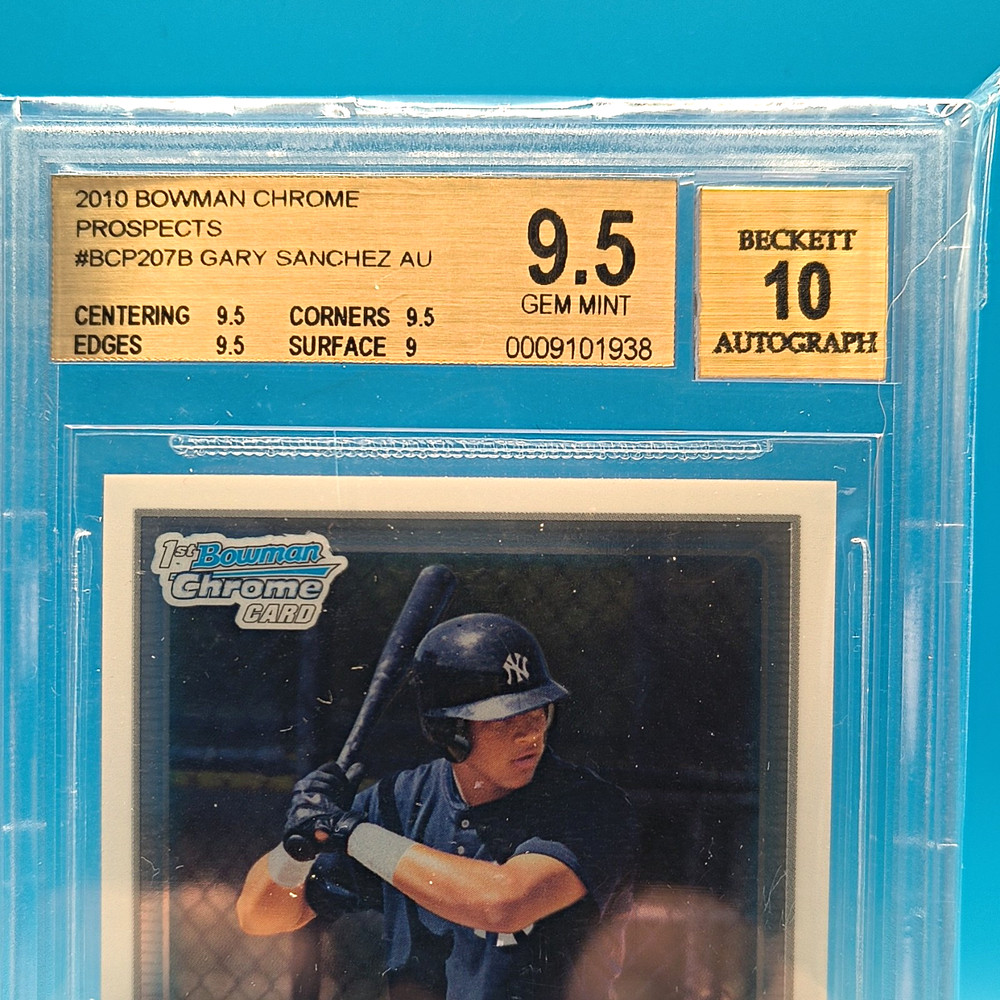 Topps 2010 Bowman Chrome 1st Bowman Prospect Auto Gary Sanchez BGS 9.5 #BCP207B