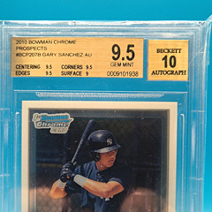 Topps 2010 Bowman Chrome 1st Bowman Prospect Auto Gary Sanchez BGS 9.5 #BCP207B