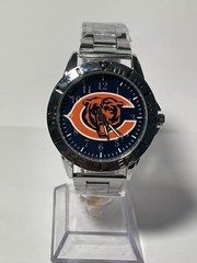 Chicago Bears NFL Team Logo Men&rsquo;s Stainless-Steel Silver Watch NEW