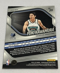 2024-25 Panini Prizm Black Blue Shimmer FOTL Yuki Kawamura RC 17/35 Jersey# 1/1