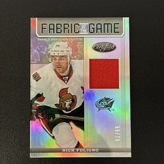2012-13 Panini Certified – Fabric of the Game #FOG-NF Nick Foligno /75 (MEM)