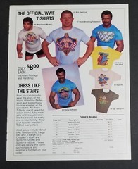 Sergeant Slaughter 1984 WWF Program USA FLAG PINUP front Merchandise ad back WWE