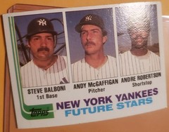 1982 Topps #83 Steve Balboni / Andy McGaffigan / Andre Robertson Rookie Yankees