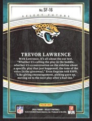 1652J 2022 Panini Select #SF-16 Trevor Lawrence Select Future