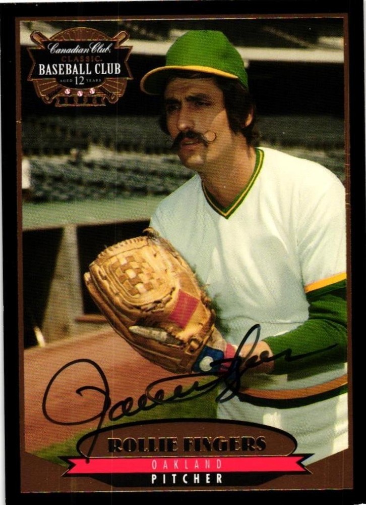1996 Canadian Club Classic Autographed Card – Rollie Fingers (#6) Athletics