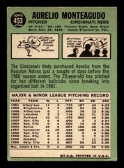 1967 Topps #453 Aurelio Monteagudo Cincinnati Reds – Faint Crease