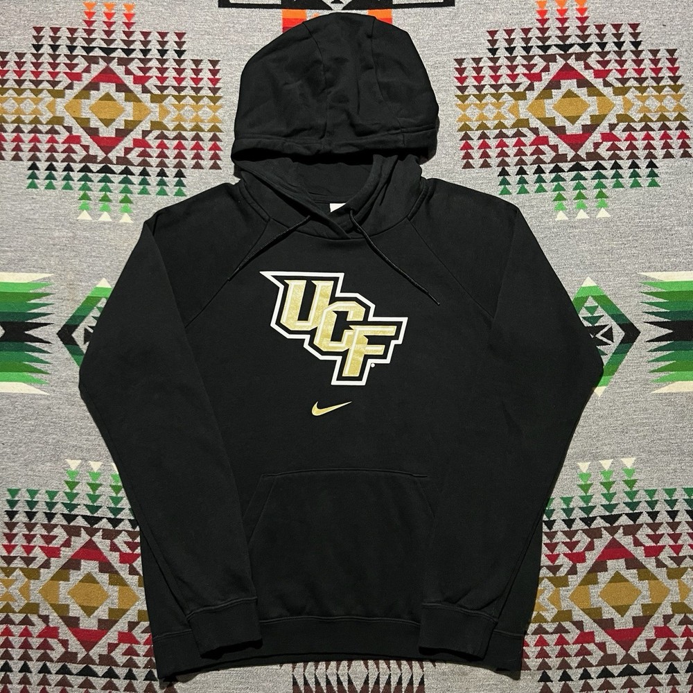 UCF Knights Nike Hoodie Mens Small Black Center Swoosh NCAA Football R1
