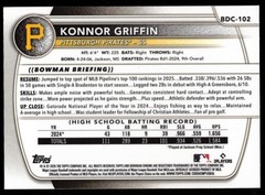 Konnor Griffin – 2025 Bowman Draft Chrome Mojo Refractor #BDC-102 (RC) FREE SHIP
