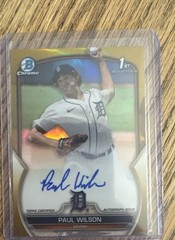 2023 Bowman Draft – Chrome Prospect Autographs Paul Wilson #CDA-PW Gold…
